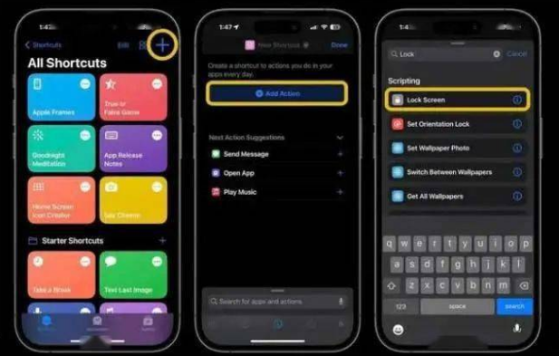 毕节苹果14锁屏维修店分享iPhone14升级iOS16.4后如何创建锁屏快捷方式 